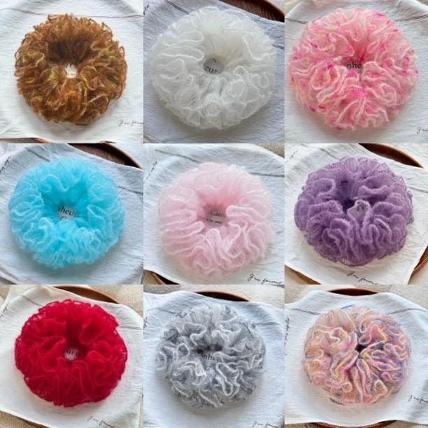 萝卜丝系列～70%纯羊毛（加针版）马海毛发圈ins风｜西柚手作发圈