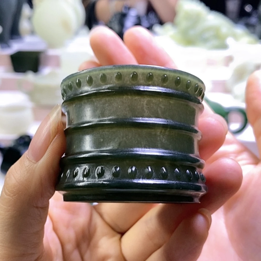 【闪购商品】未镶嵌和田玉摆件竹节杯