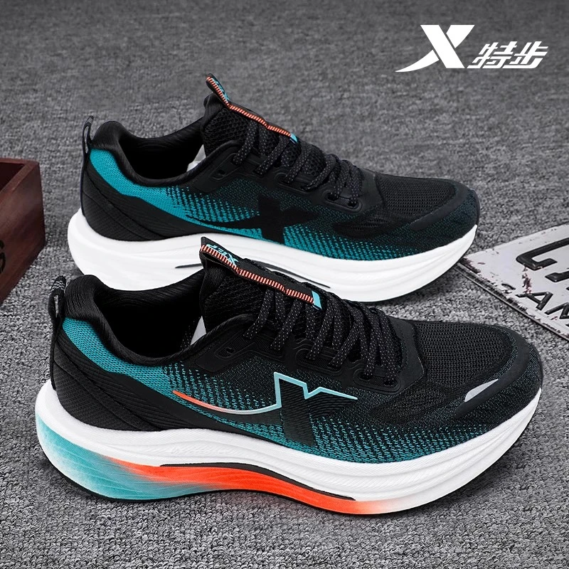 特步影擎3.0跑鞋男2025网面透气鞋子夏季新款男士减震防滑运动鞋