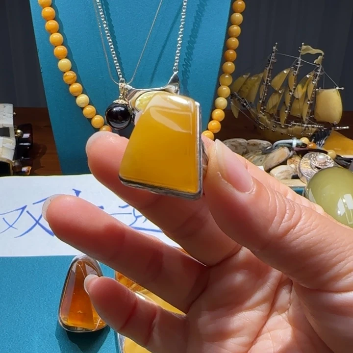 琥珀未镶嵌手链波兰设计款琥珀蜜蜡