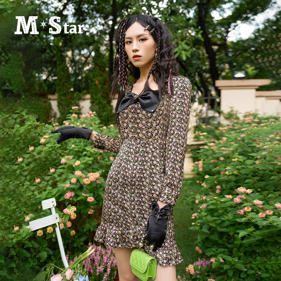【九月专属】M-Star复古碎花女装连衣裙 SEEL113539