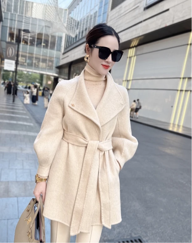 [GDL]小七高定2024冬季新款气质女人味双面手工大衣