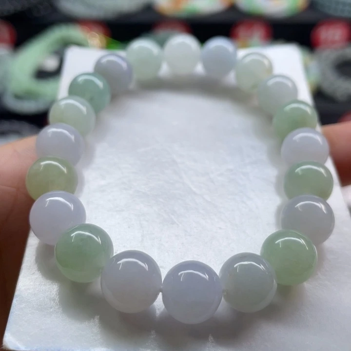 未镶嵌手链翡翠卡9.9有纹