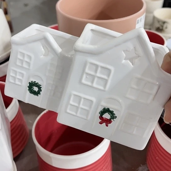 多肉绿植陶瓷花盆9.9包邮，有孔