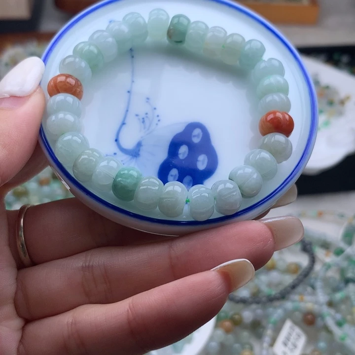 翡翠散珠南瓜珠手串