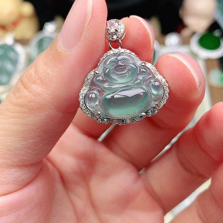 颈饰银S925镶嵌翡翠吊坠