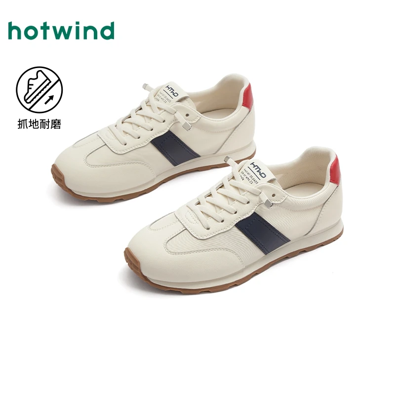 热风2025年春季新款女士百搭时尚透气软底耐磨休闲鞋H11W25125