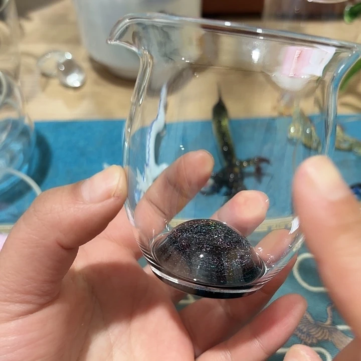 手工艺品琉璃玻璃茶器无耳黑星