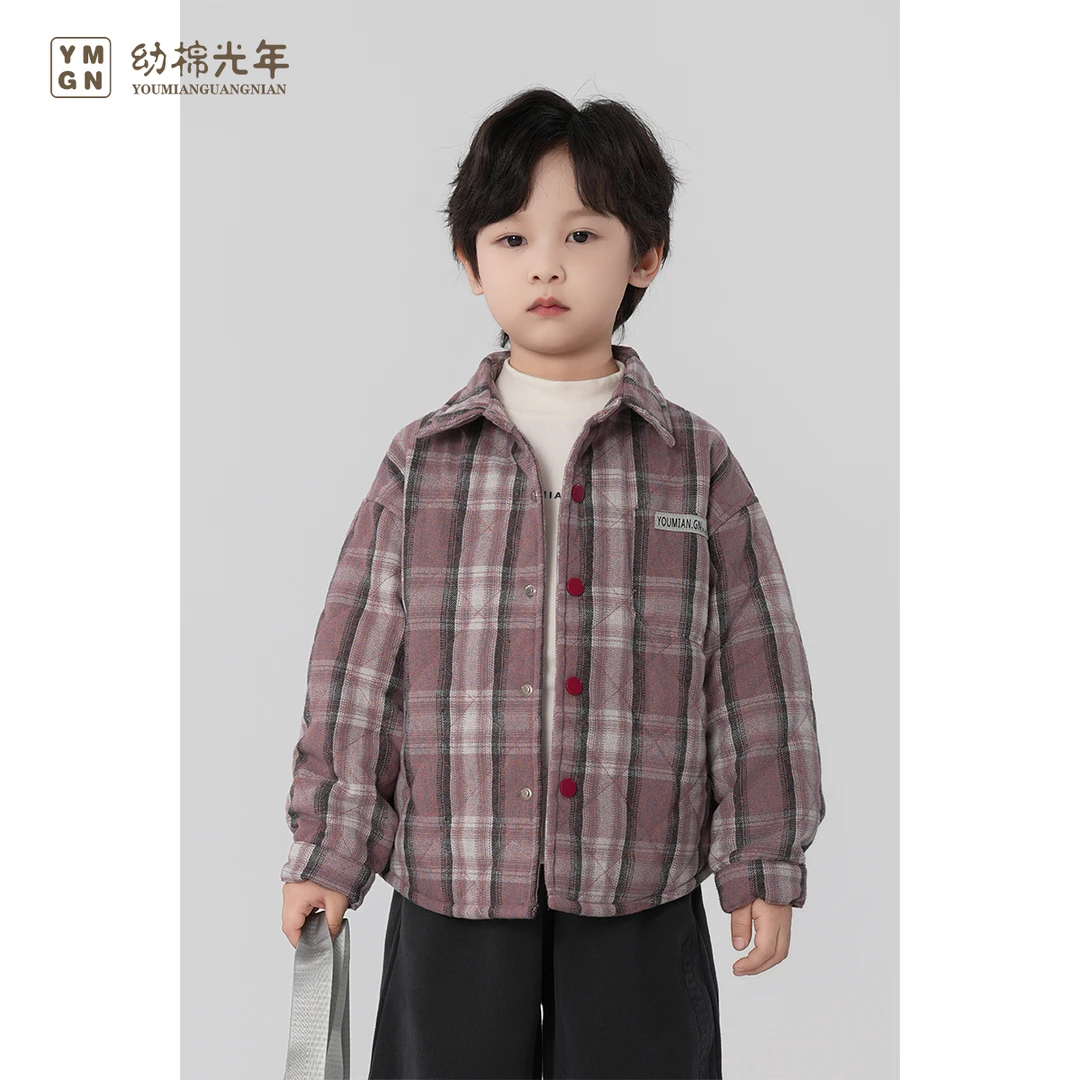 【幼棉光年】冬季男童儿童休闲百搭格子外套3221760