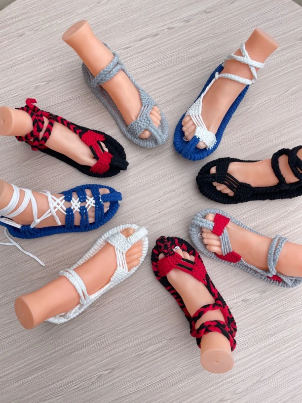 男女同款纯手工编织手工编制民族风草鞋时尚沙滩鞋防臭脚外穿养脚