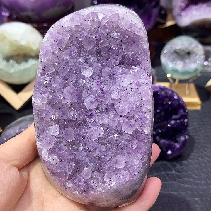 珠宝半成品紫晶未镶嵌