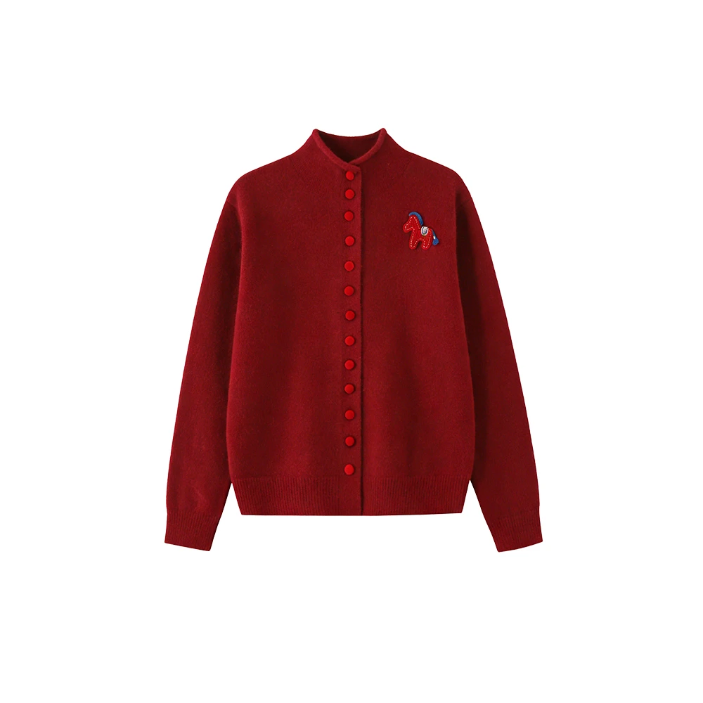 冬季时尚多色系百搭气质针织衫8151