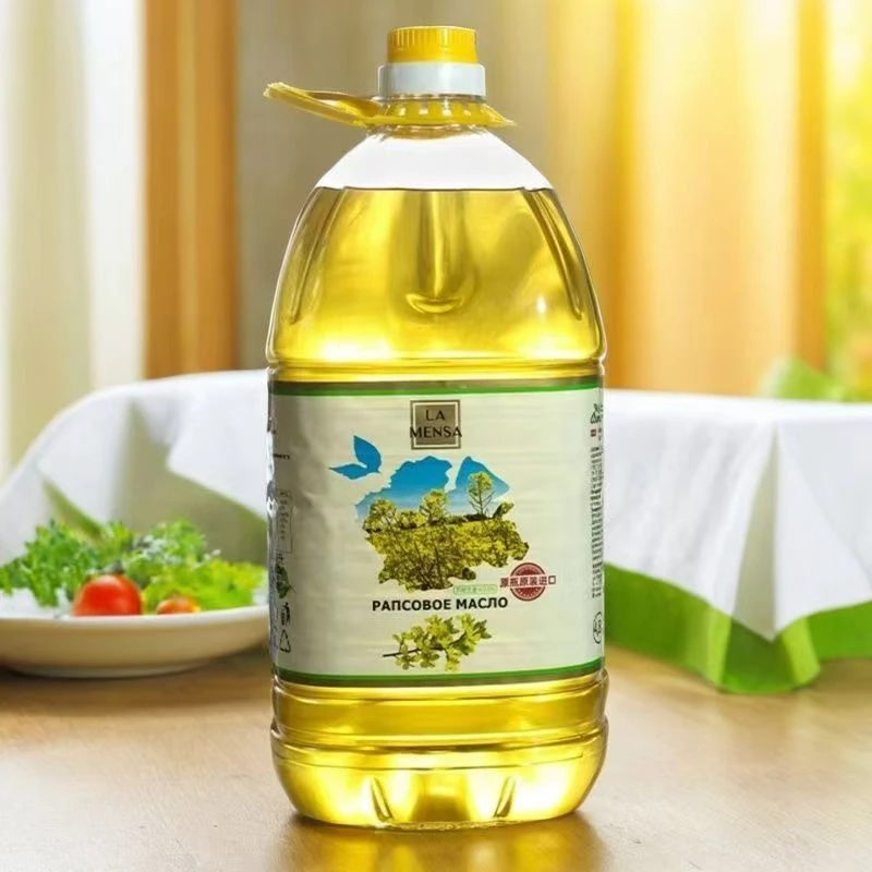 俄罗斯原装进口菜籽油低芥酸压榨菜籽油 4.8升/桶