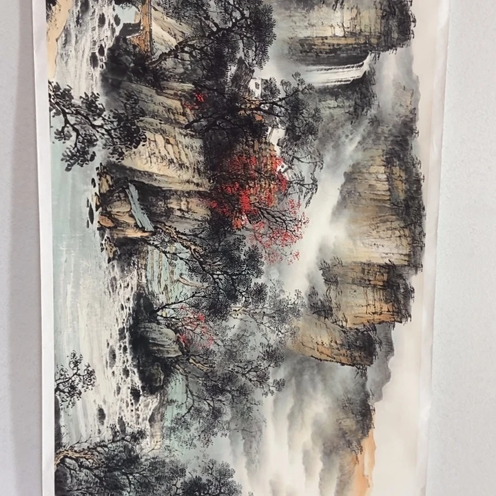 国画太行金秋小六尺横