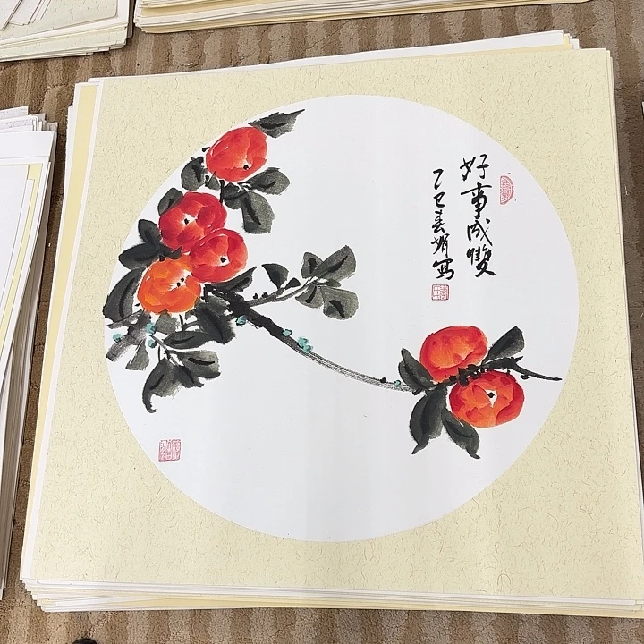 国画花鸟等图案和50.50
