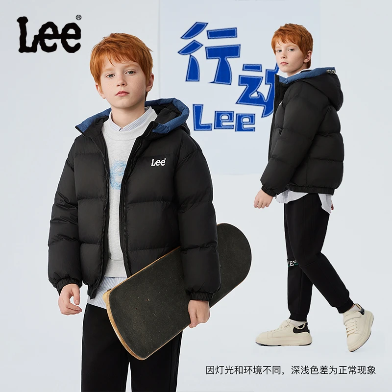 Leekids儿童大朵羽绒服秋冬加厚真羽绒LK22FWBT0028