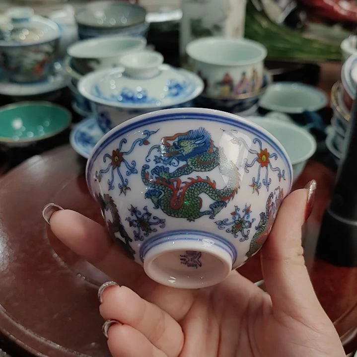 手绘斗彩手绘手工