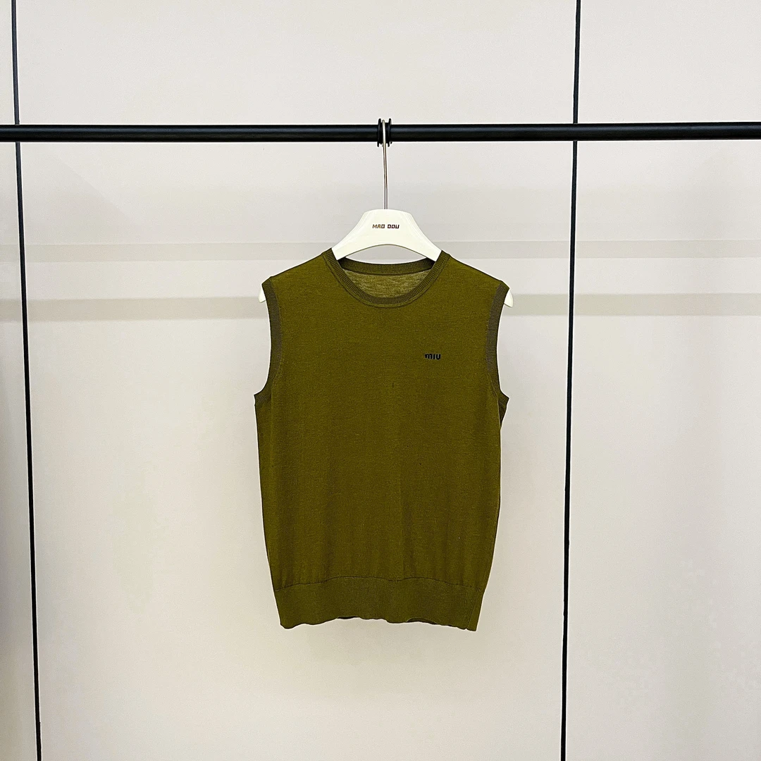 【MAODOU】5426 牛油果背心 谬家100桑蚕丝轻薄款休闲无袖夏季女士
