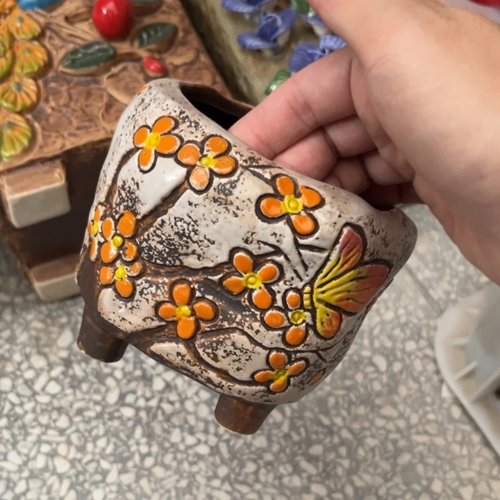 紫砂花盆粗陶材质多肉花盆