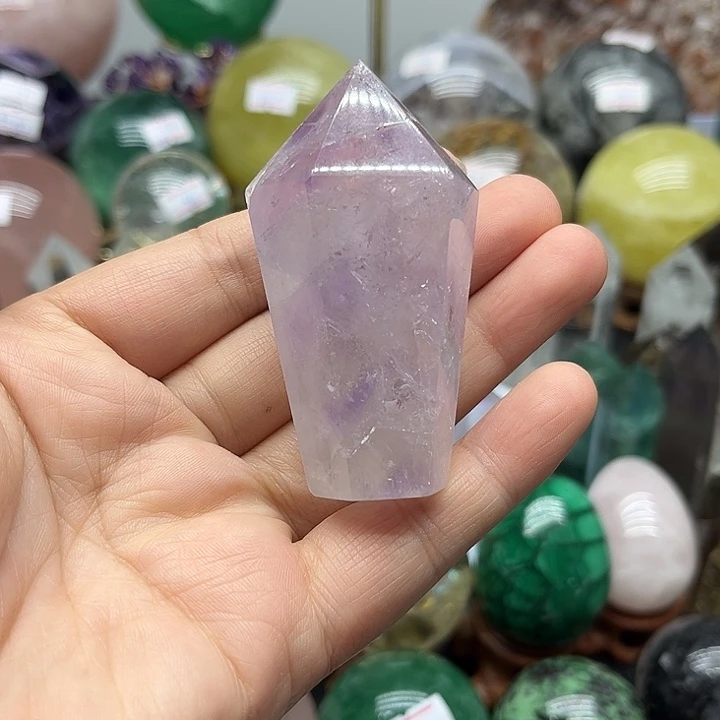 未镶嵌珠宝半成品水晶80克紫水晶柱