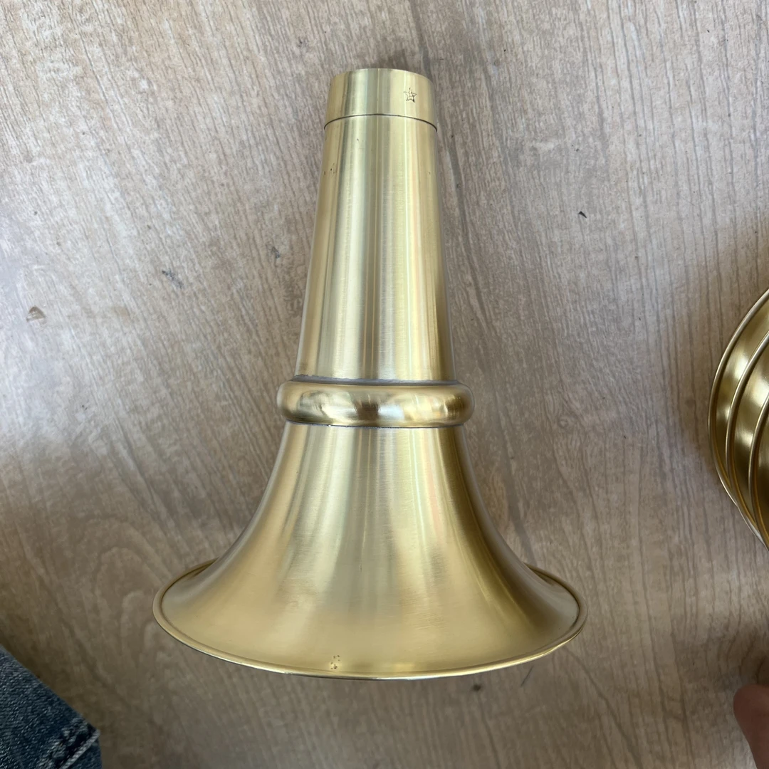 二喇叭唢呐碗配件黄铜哑光民族风一尺零五河北小吹碗唢呐碗乐器