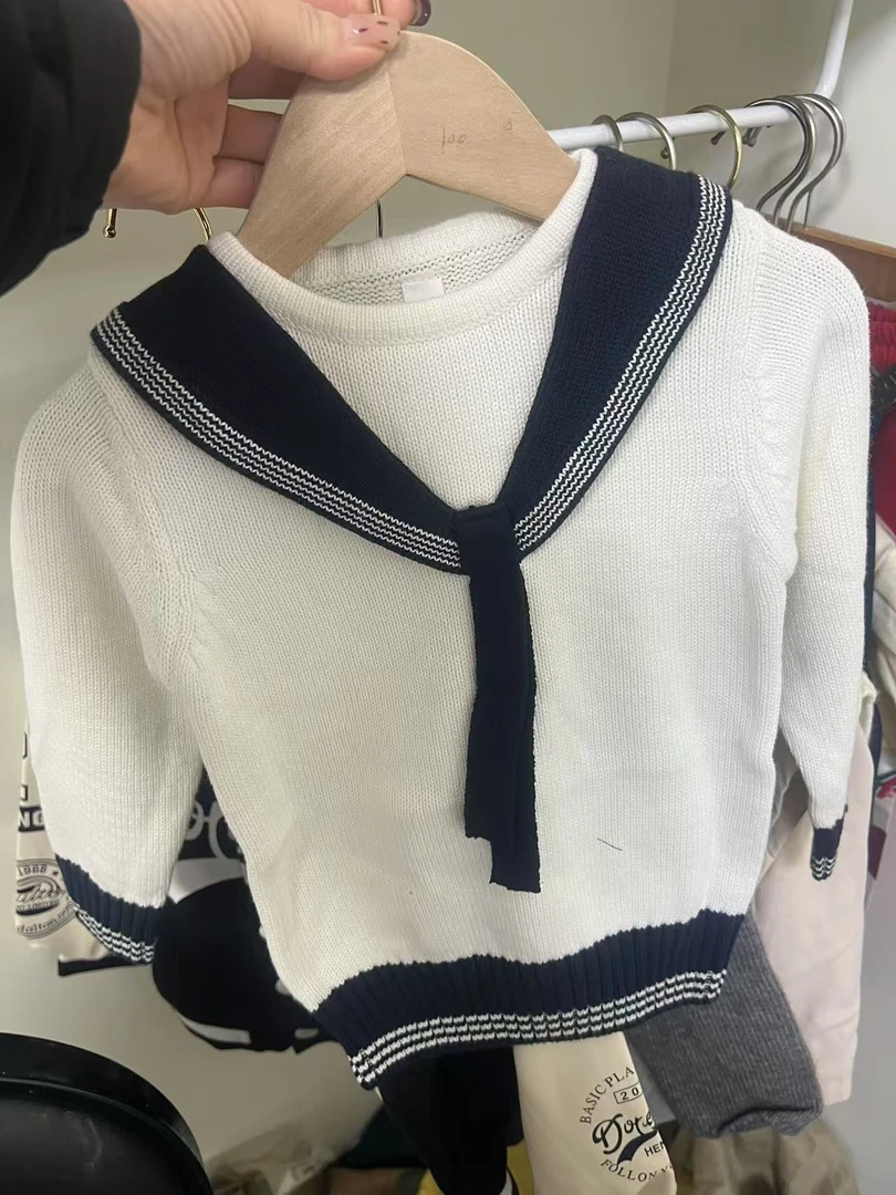 儿童海军领毛衣~~