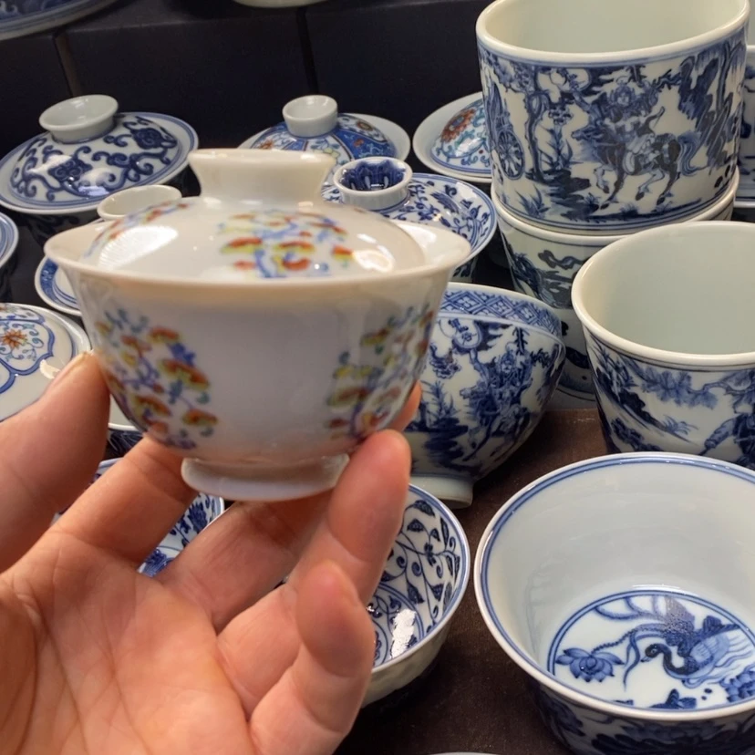 【闪购商品】景德镇柴窑元宝盖碗