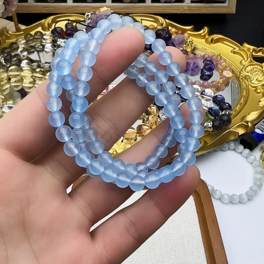 未镶嵌手链海蓝宝石