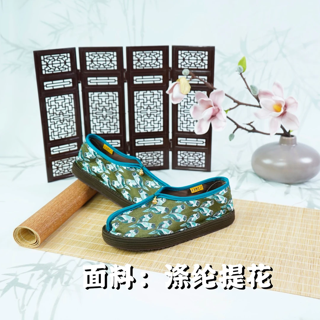 【雁归—两片单鞋】千层底手工布鞋传统中式软底民族风布鞋绣花鞋