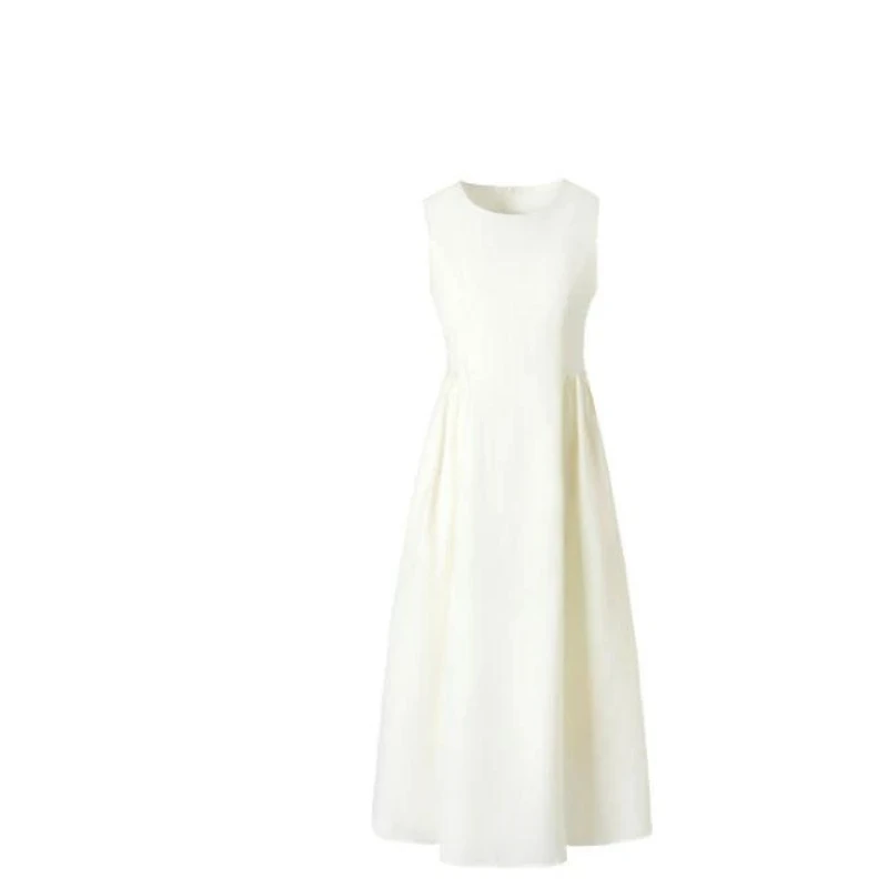 JOANOF【专属W】时尚百搭无袖收腰气质轻奢夏季显瘦连衣裙-Z9171