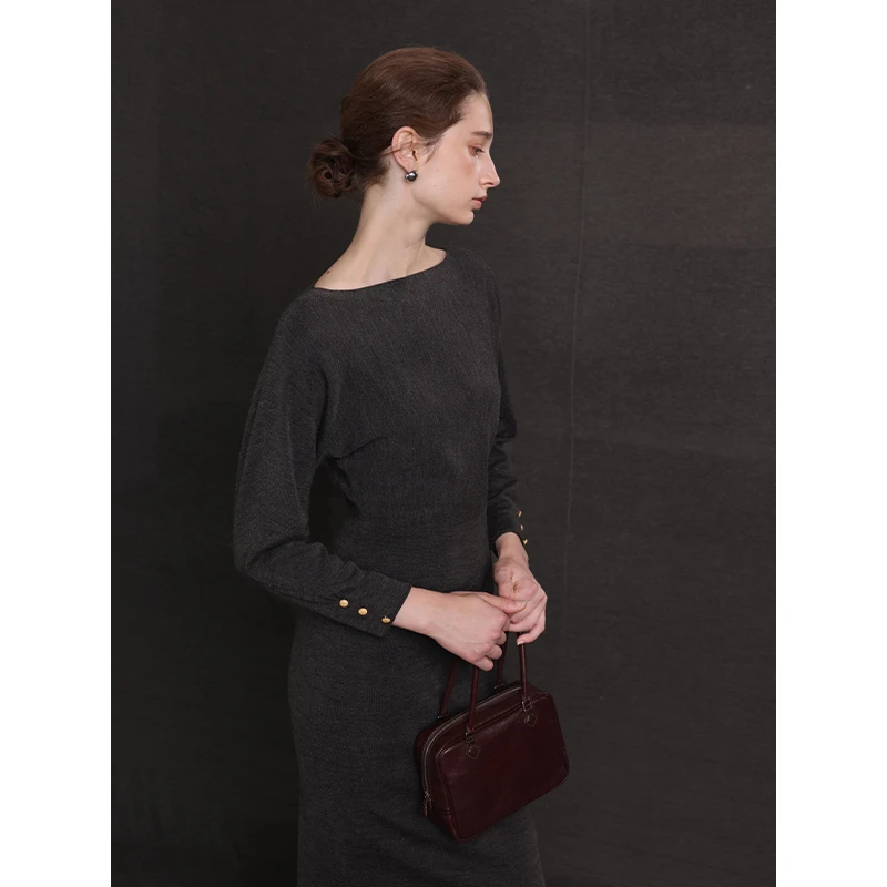 Mix Selection｜瑞贝卡 60支超细美丽诺羊毛法式连衣裙MSCJQ0742