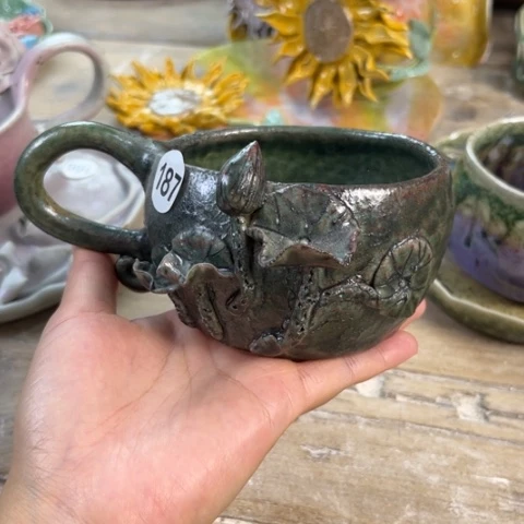 碗手工手捏咖啡杯餐具壶承