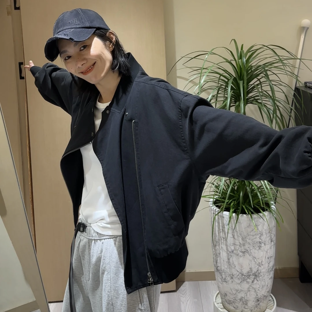 DAB斜拉链不规则设计套里外套