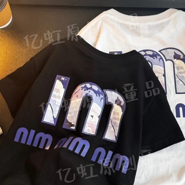 儿童纯棉T恤夏季短袖新款帅气时髦中大童上衣T恤童装潮美式百搭