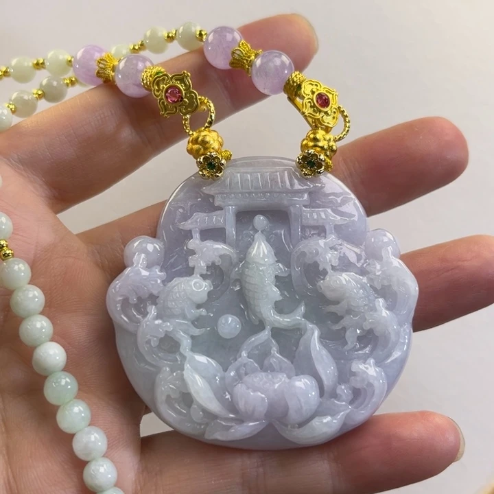 翡翠吊坠(赠链)未镶嵌代编织