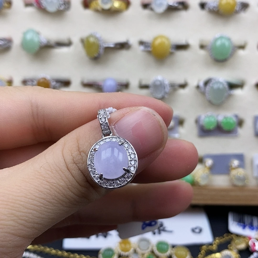 翡翠银S925镶嵌戒指