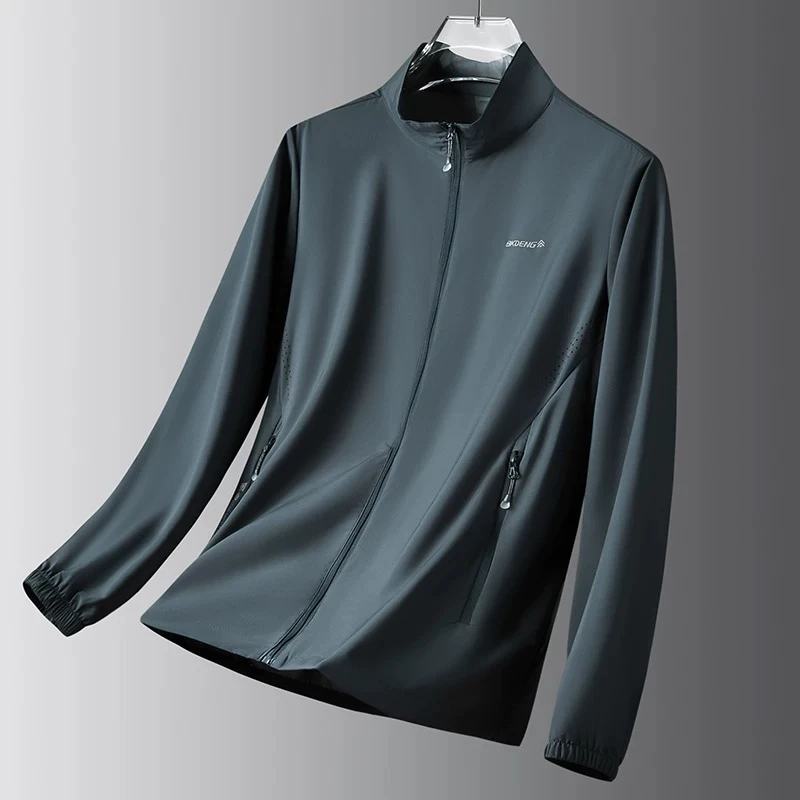 2025年夏季休闲弹力防晒透气风衣男士速干衣皮肤衣Ls
