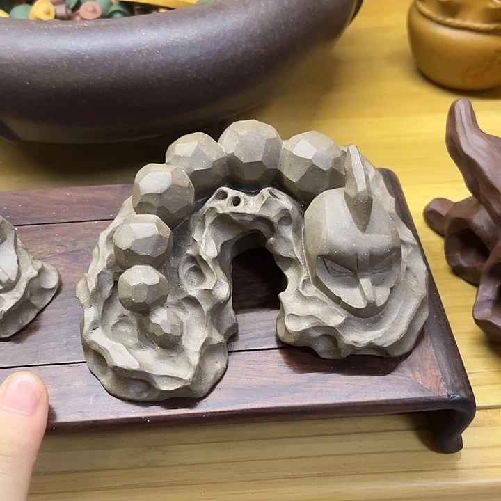 壹***柒紫砂茶宠紫砂全手工岩蛇茶宠摆件