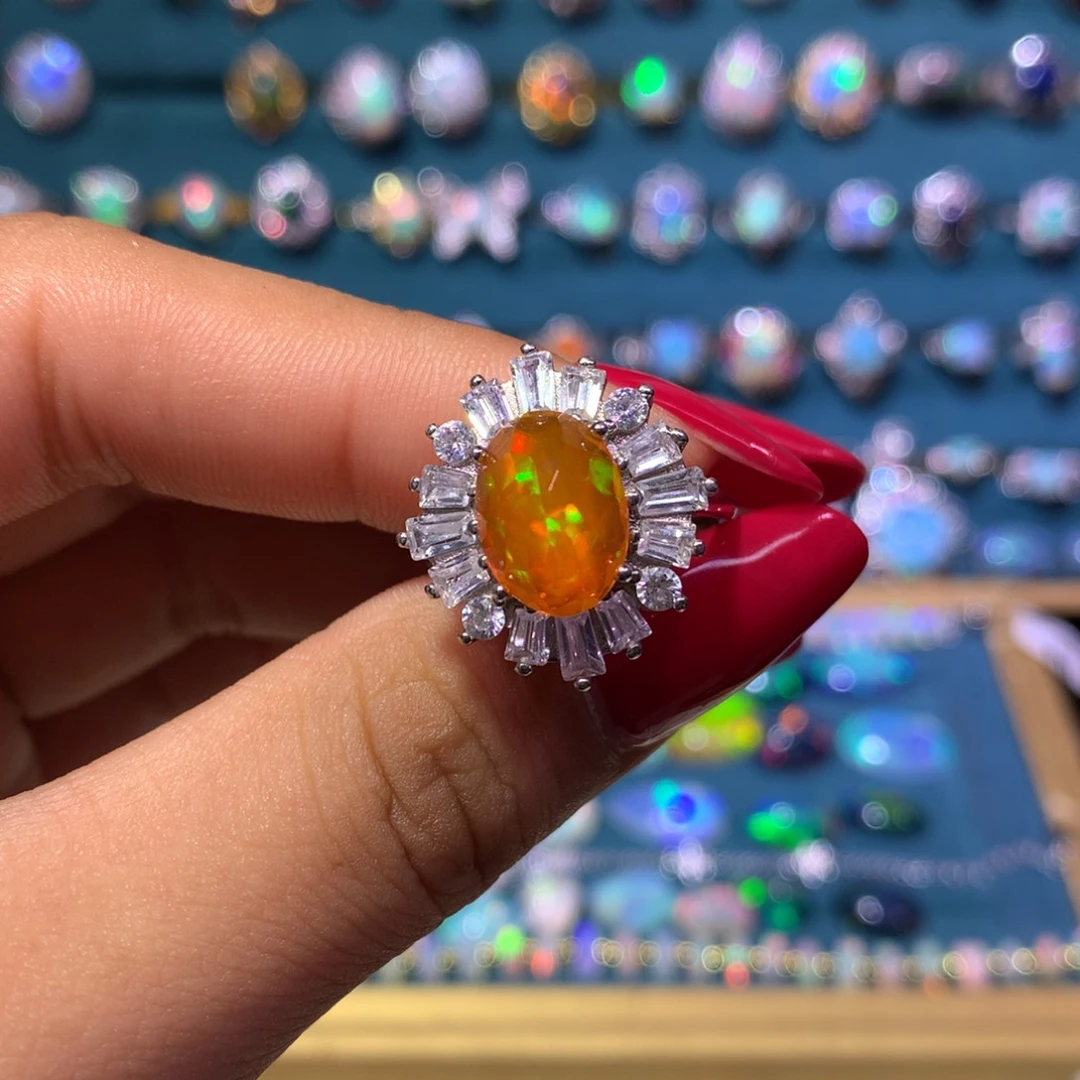 欧泊银S925镶嵌戒指款