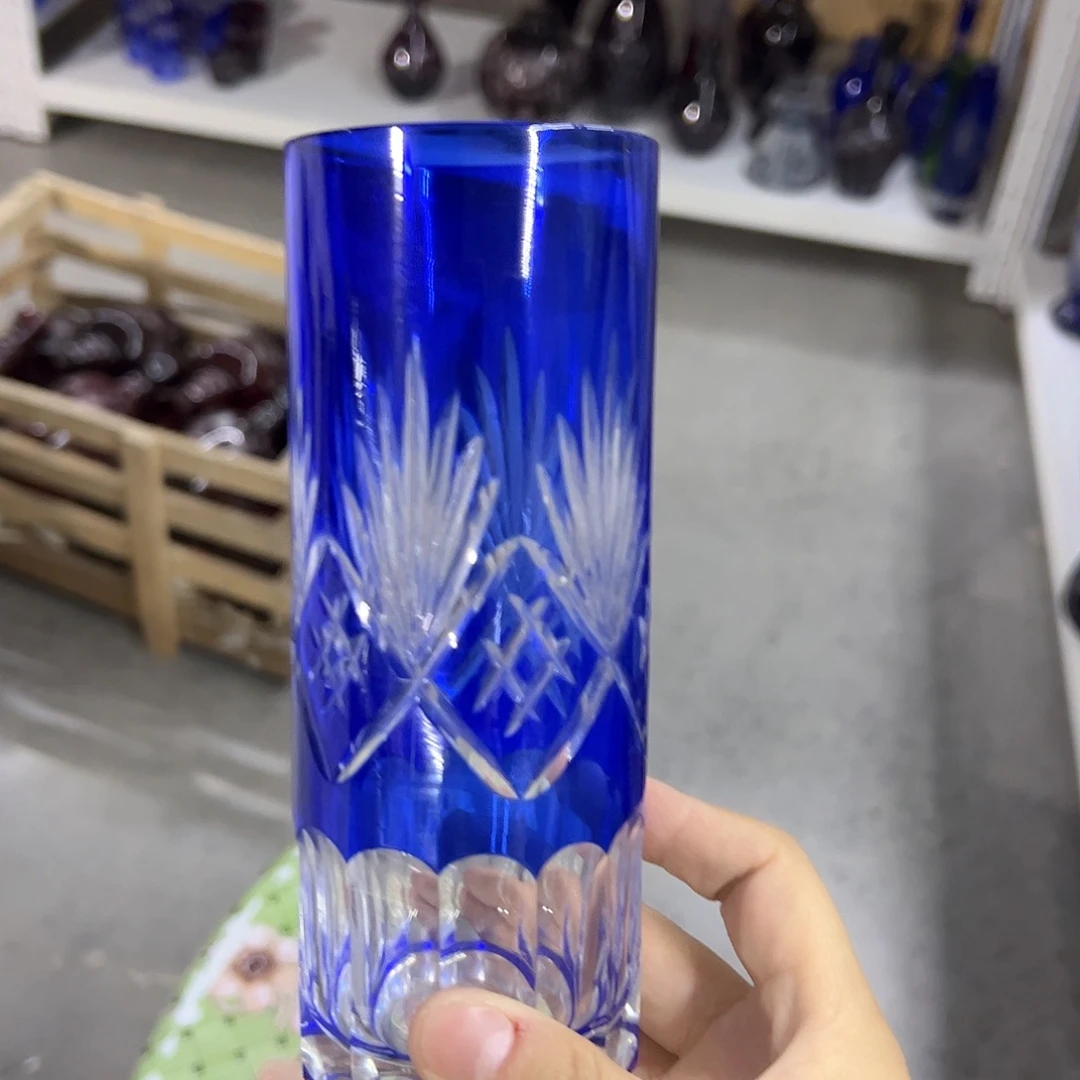 水晶玻璃平底款微瑕一个