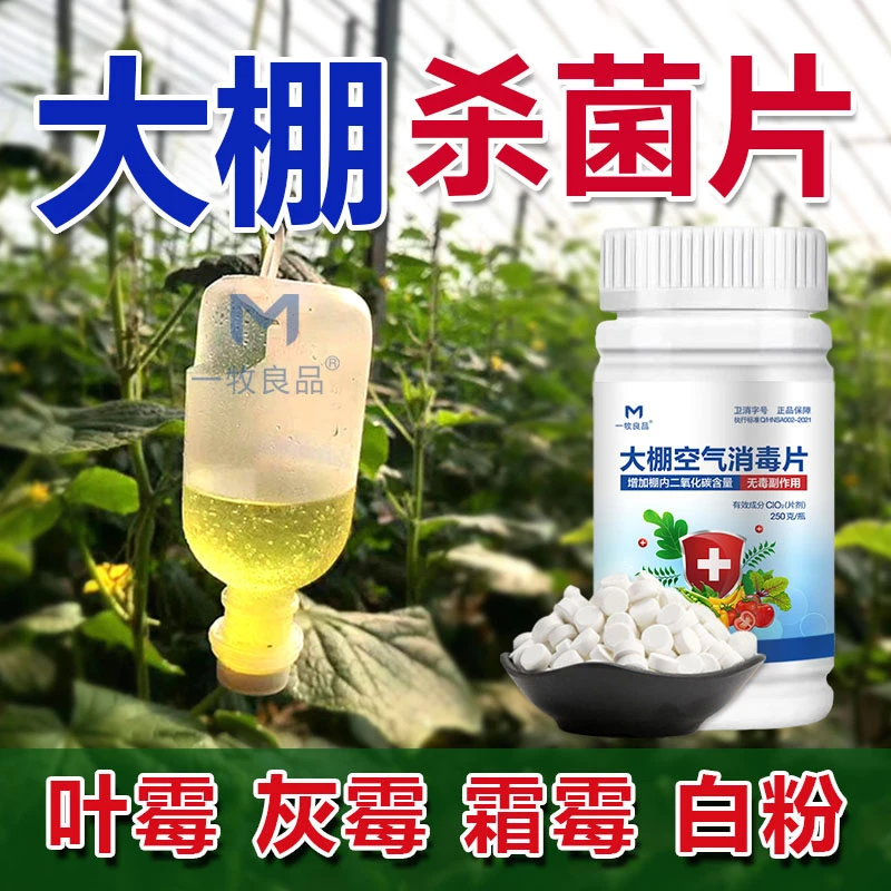 大棚空气消毒片温室大棚消毒杀菌预防叶霉霜霉灰霉白粉大棚消毒片