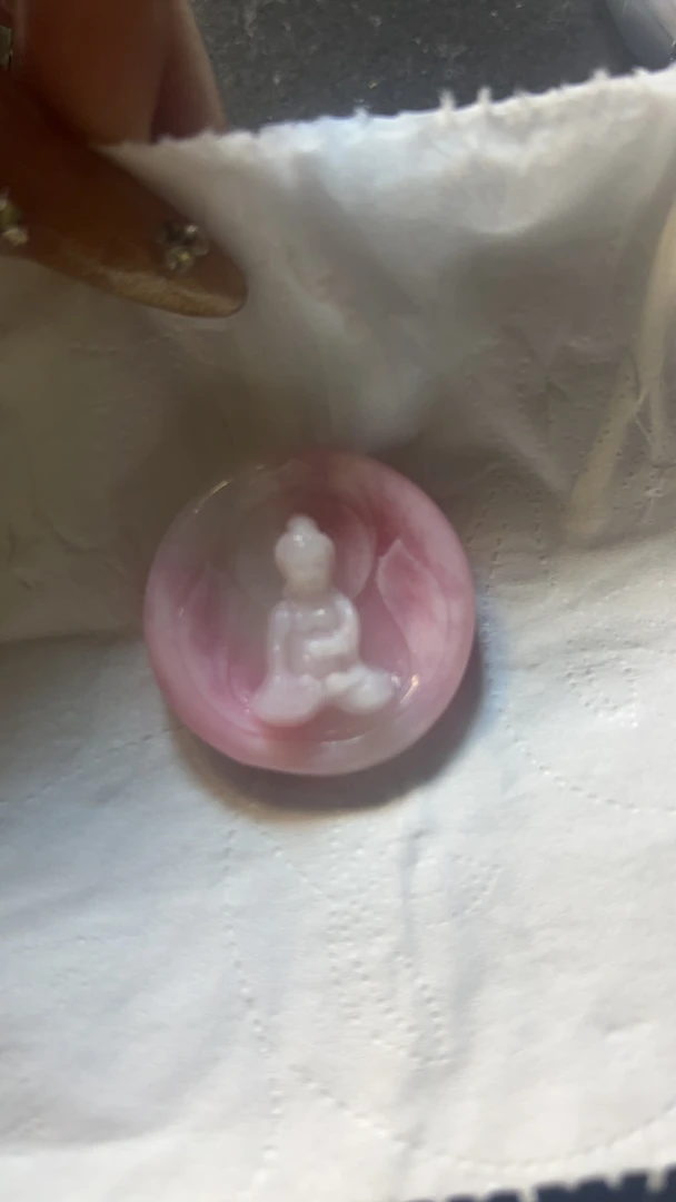 定制款独山玉芙蓉粉宝宝观音