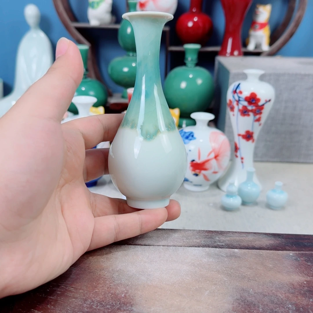 陶瓷手工小花器摆件