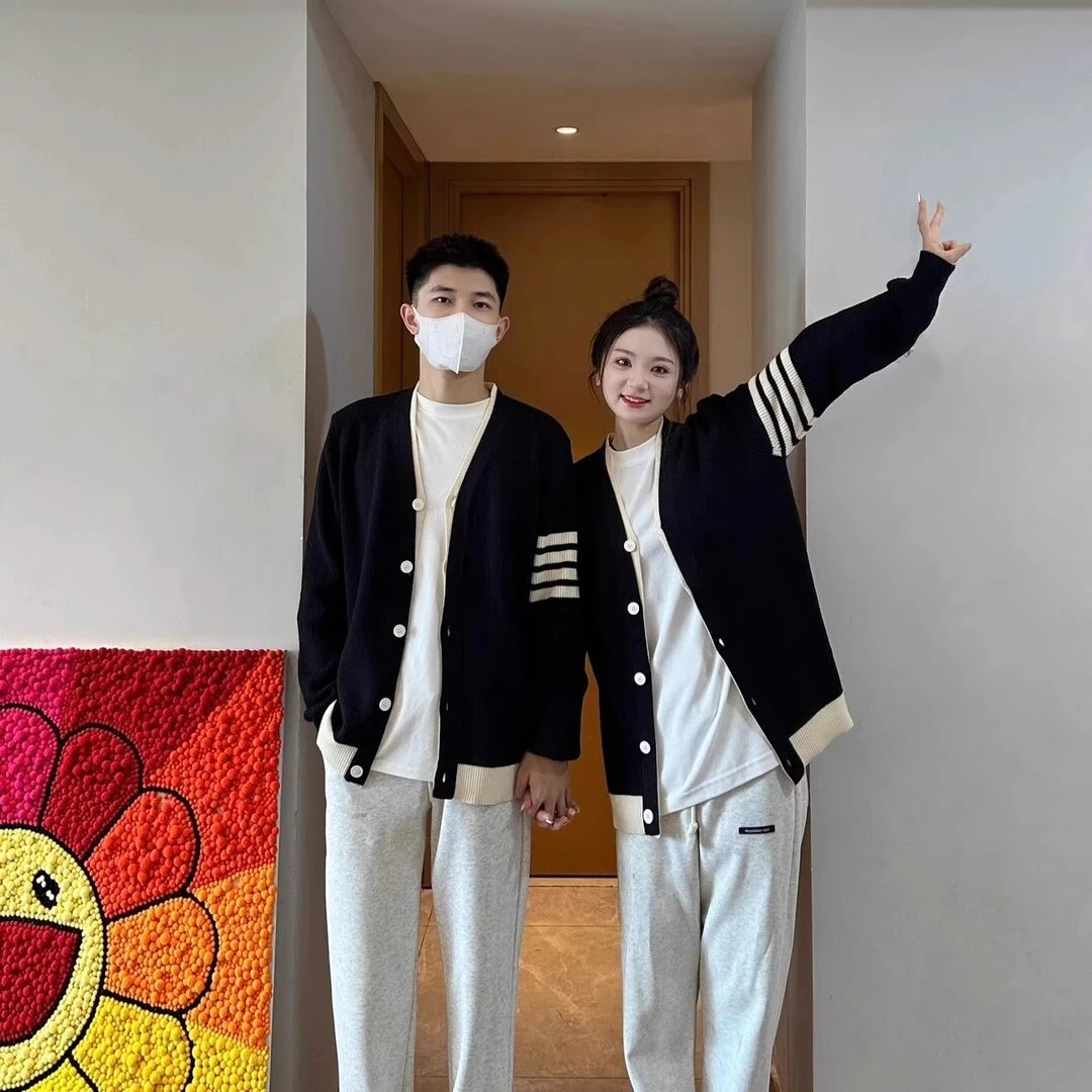 仓石一树针织开衫男士情侣装外套春秋高级感毛衣宽松开衫休闲毛线