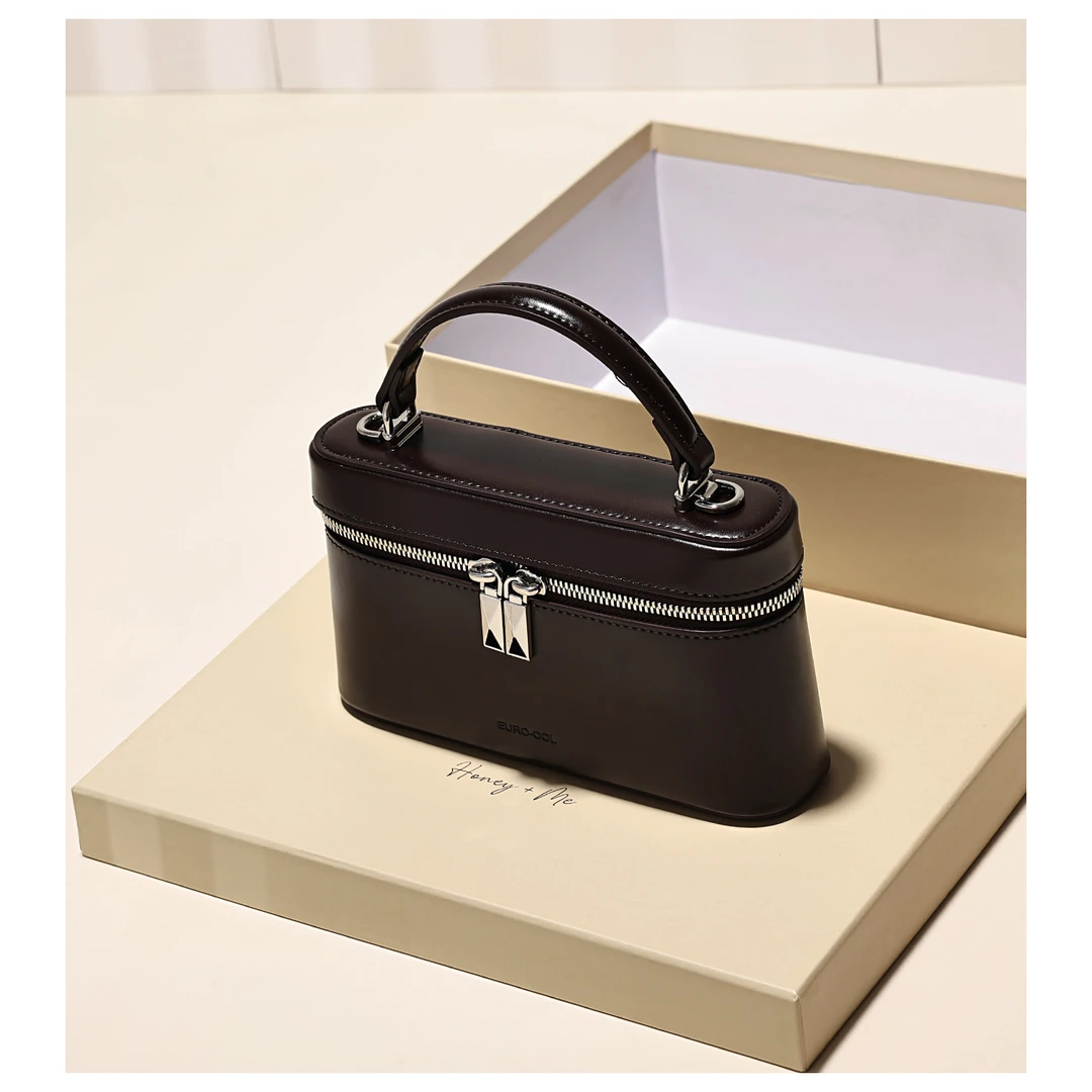 GXFMOD小众设计轻奢真皮手提小方盒子包女2025新款法式手提斜挎包