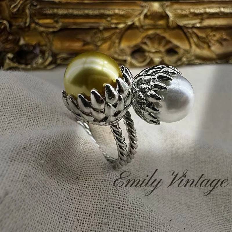 铜合金仿珍珠戒指 【1682】Emily Vintage珍藏款