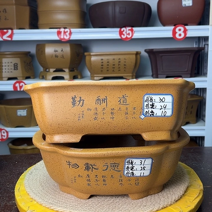 紫砂花盆你在一起