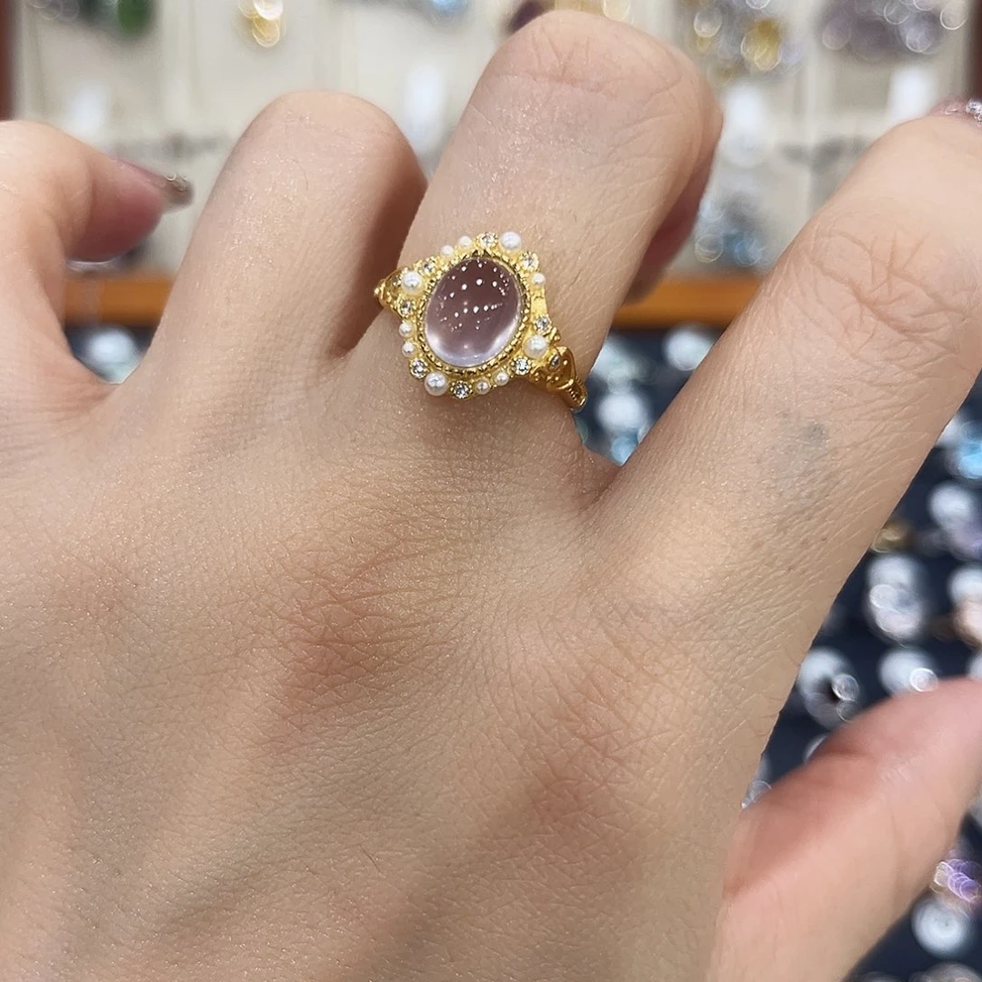 戒指紫晶银S925镶嵌