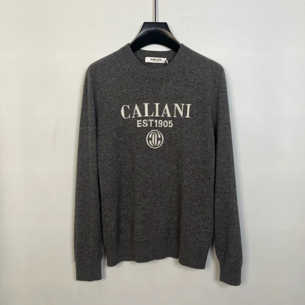 CALIANI/卡里亚尼  简约时尚经典百搭灰色羊毛衫 YN2561MS005  02
