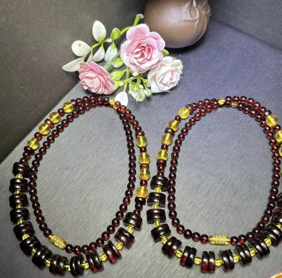 q-M2614-琥珀红头天灵珀项链-多样性发货只发一件